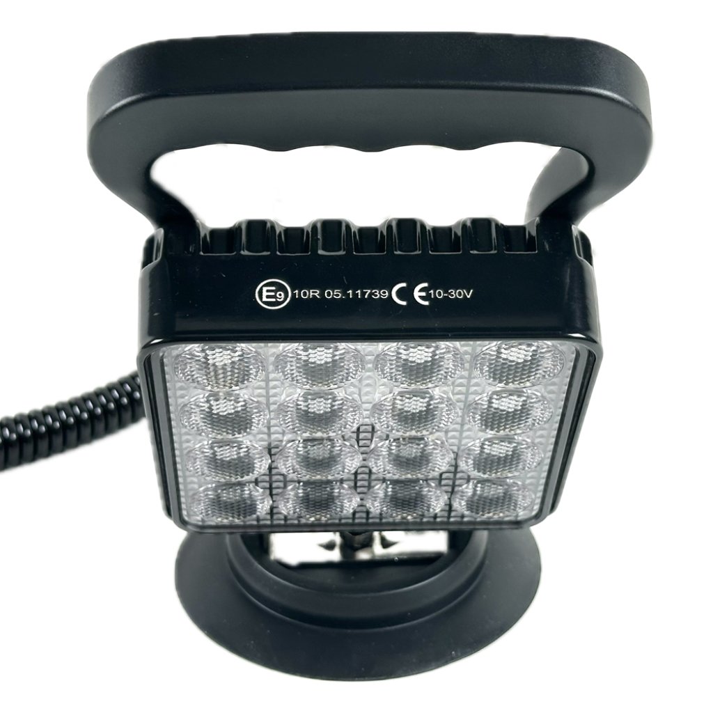 LED světlo hranaté, bílé, 16x3W, magnet, ECE R10