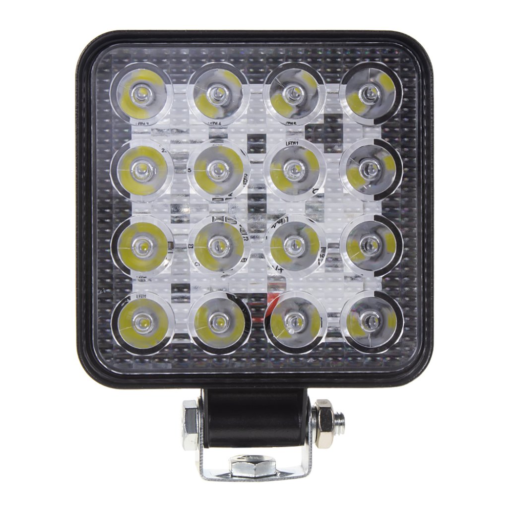 LED světlo hranaté slim, 16x3W, ECE R10