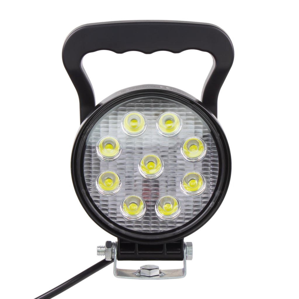 LED světlo kulaté, 9x3W, vypínač, ECE R10
