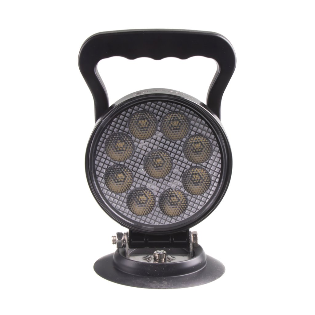 LED světlo kulaté, bílé, 9x3W, ø114mm, magnet, ECE R10