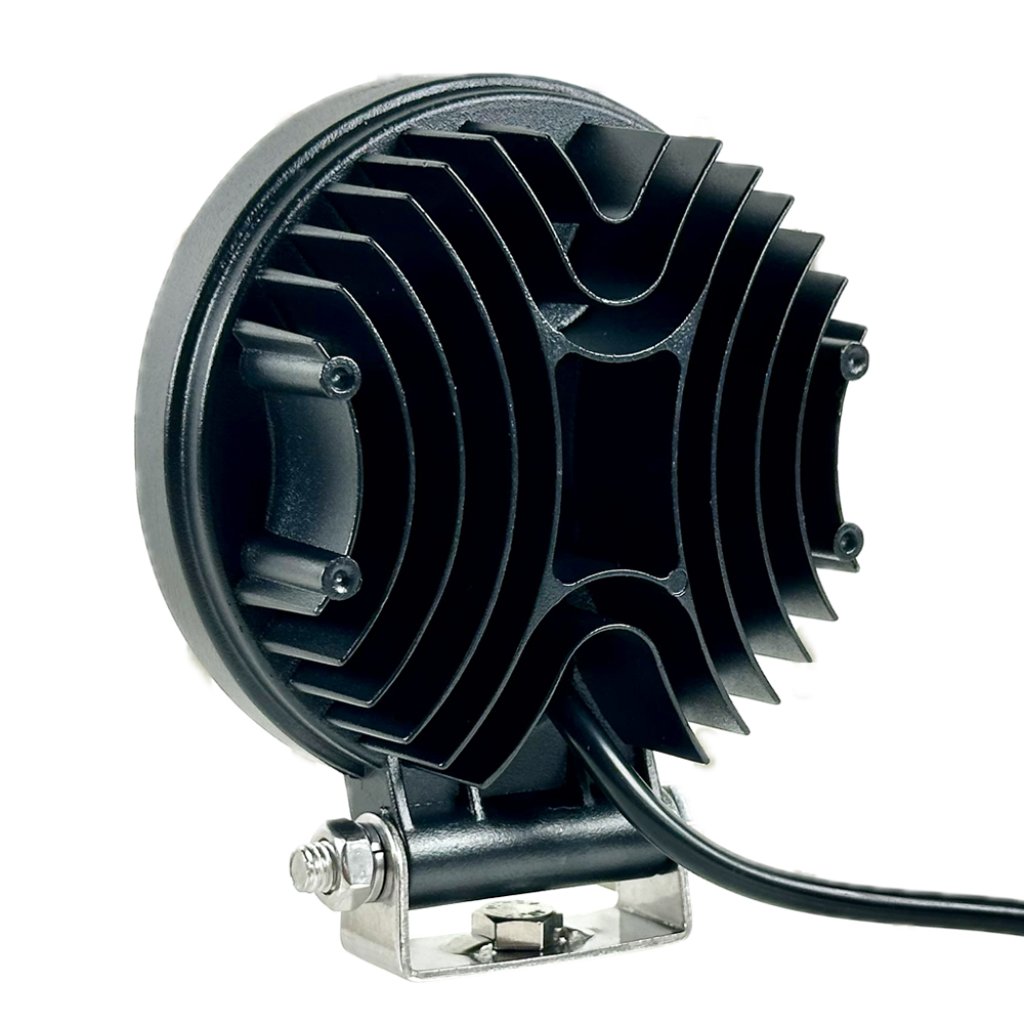 LED světlo kulaté, bílé/oranžové, 9x3W/9x1W, ø114mm, ECE R10