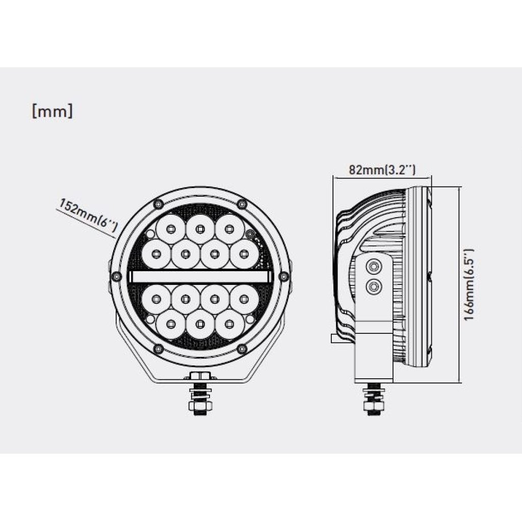 LED světlo kulaté s pozičním světlem, 14x5W, ECE R10, R148, R149