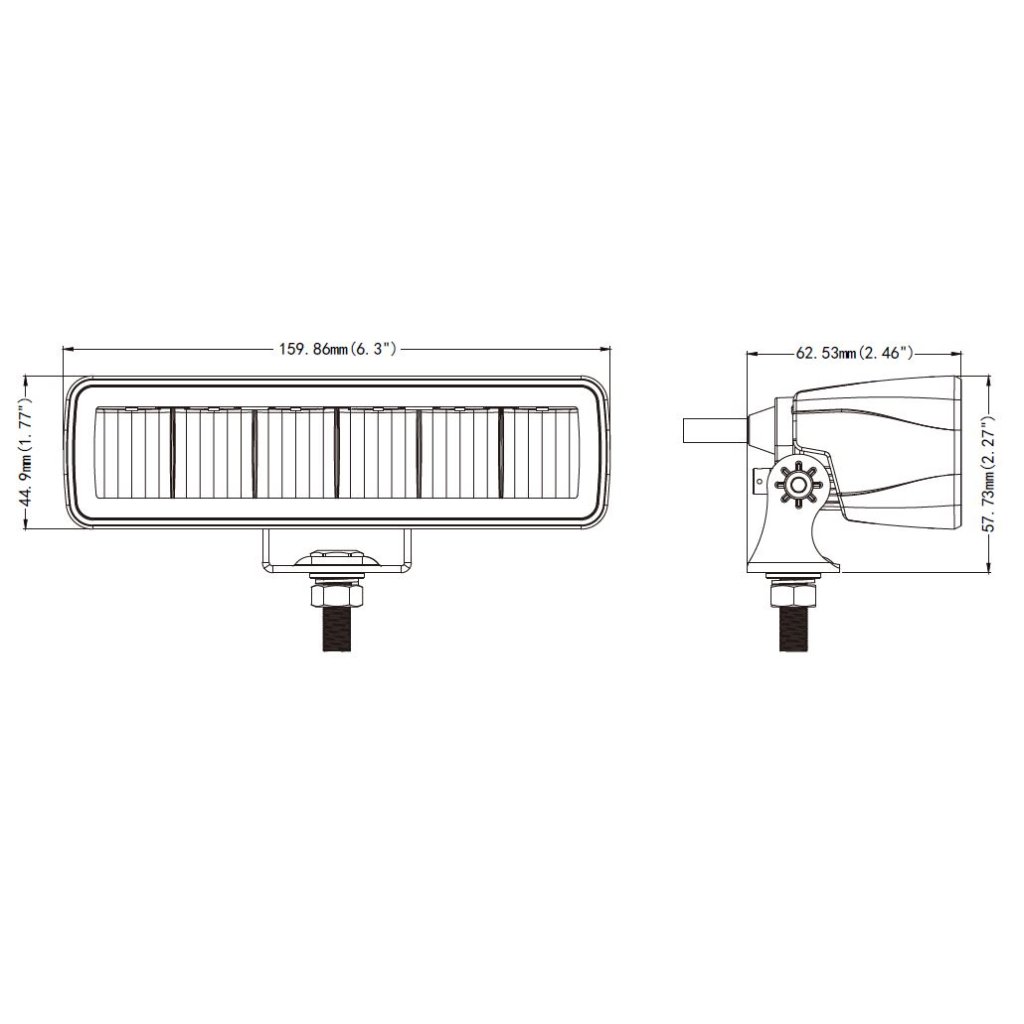 LED světlo obdélníkové, 18W, ECE R10