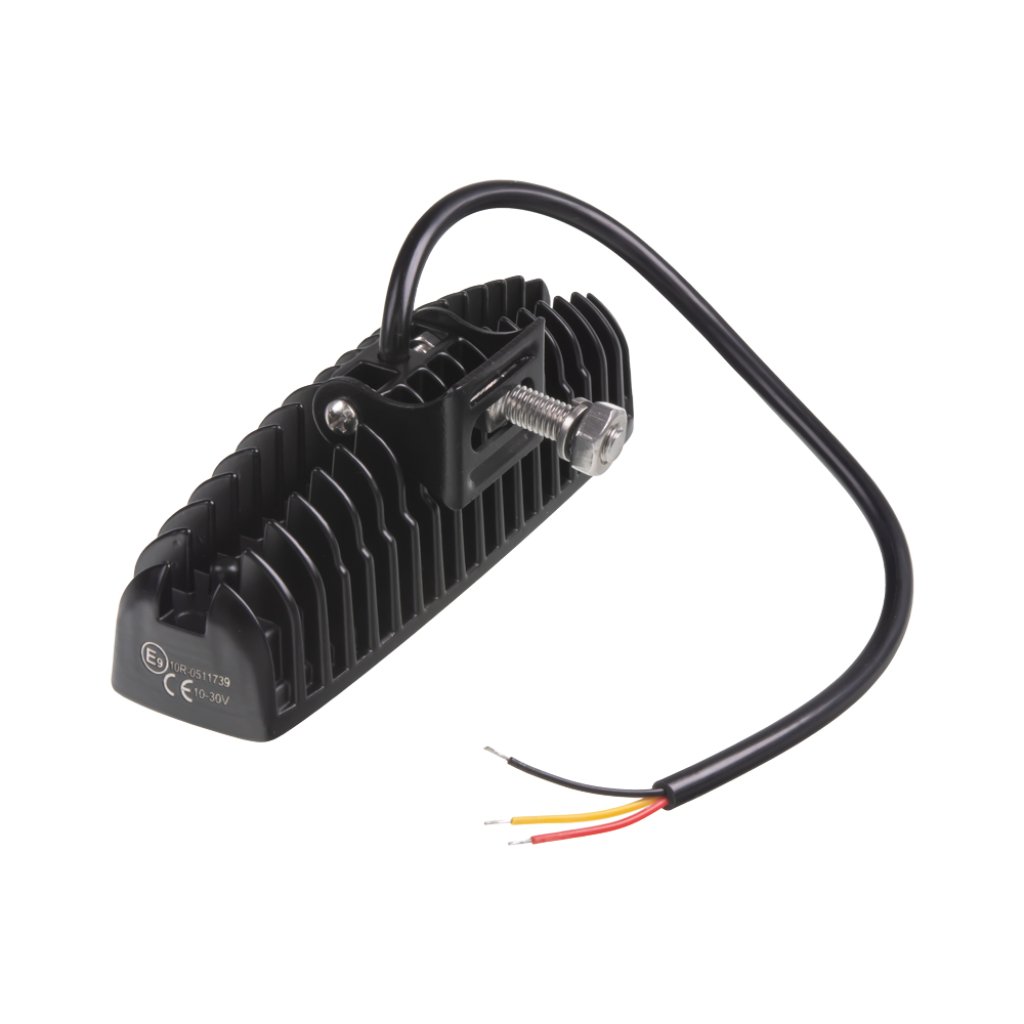 LED světlo obdélníkové, bílé/oranžové, 6x3W/6x1W, 160mm, ECE R10