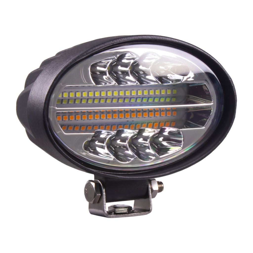 LED světlo oválné bílé/oranžové, 144W, ECE R10