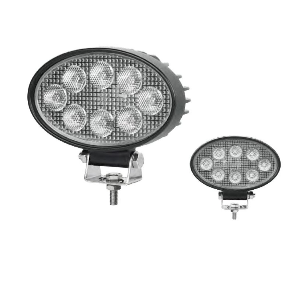 LED světlo oválné, bílé/oranžové, 8x3W/8x1W, 140mm, ECE R10