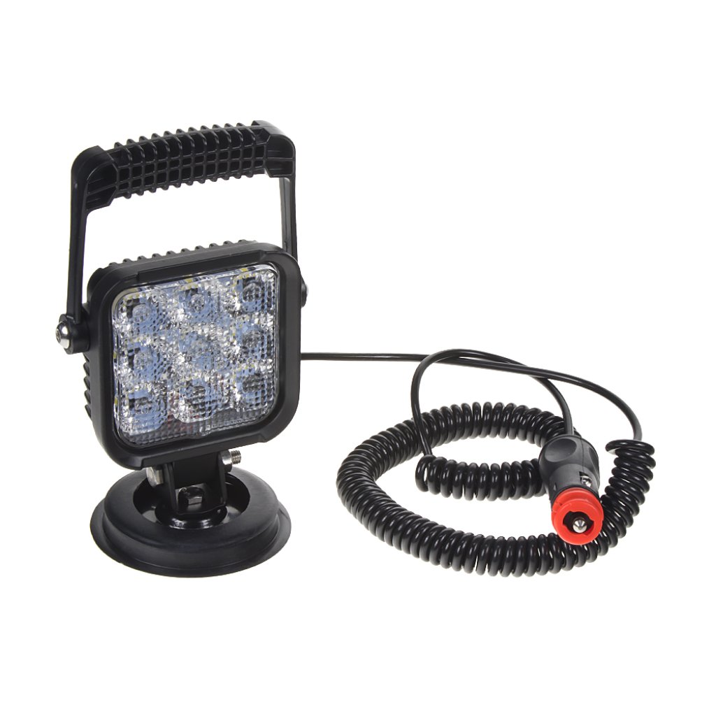 LED světlo s magnetem 12V, 9x1W, 170x105x80mm, ECE R10