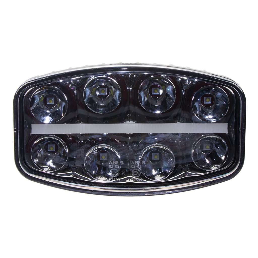LED světlo s pozičním světlem oválné, 8x8W, 210x140mm, ECE R7/R10/R112