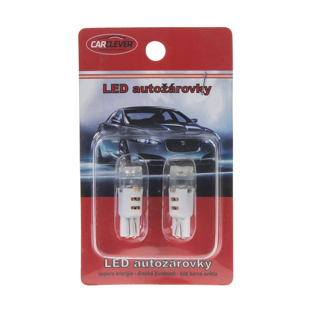 LED T10 bílá, 12V, 3LED/1,5W