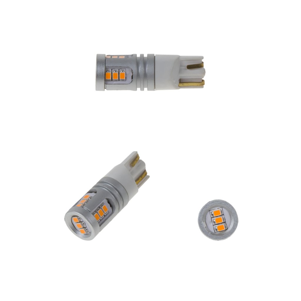 LED T10 oranžová, 12/24V, 15LED/1W SMD