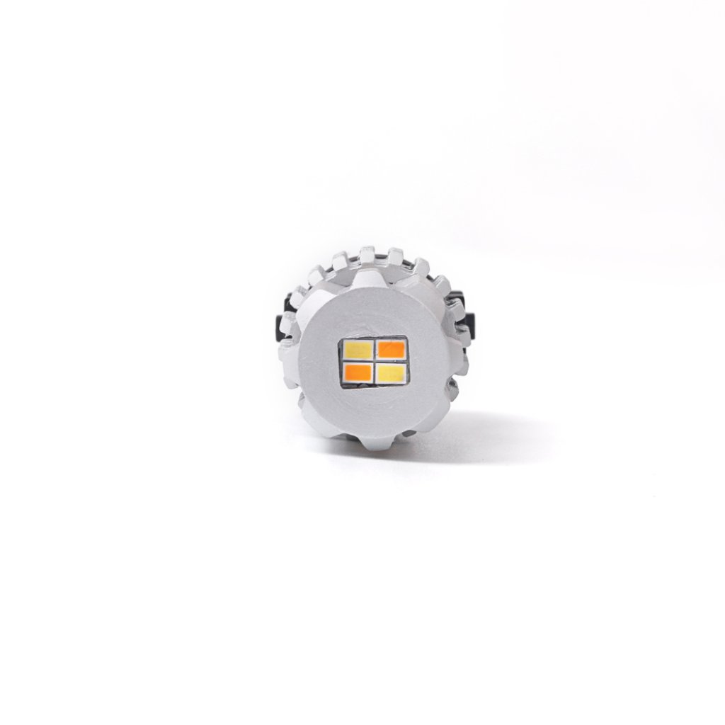 LED T20 (3157) bílá / oranžová, 12V, 12LED SMD