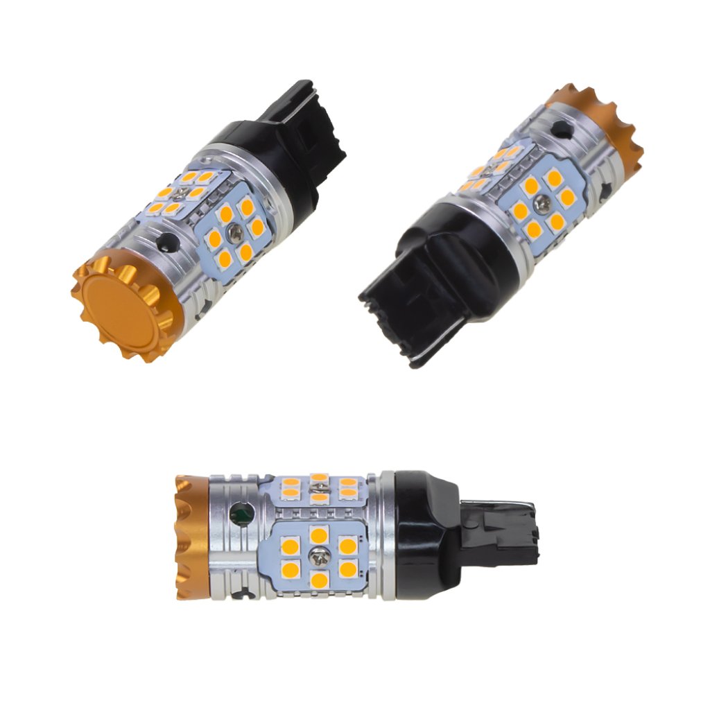 LED T20 (7440) oranžová, CAN-Bus, 12-24V, 24LED/3030SMD