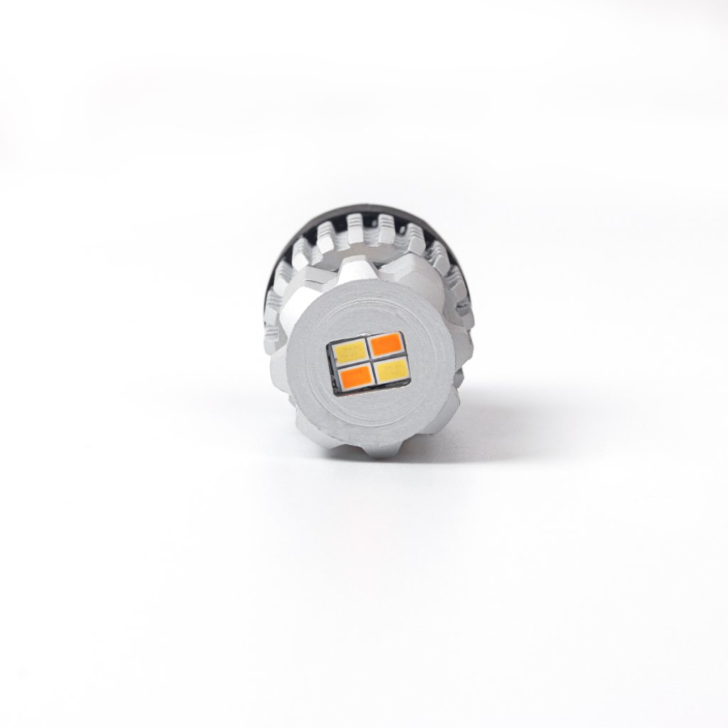 LED T20 (7443) bílá / oranžová, 12V, 12LED SMD