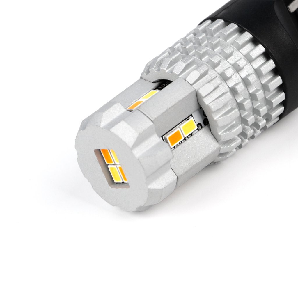 LED T20 (7443) bílá / oranžová, 12V, 12LED SMD