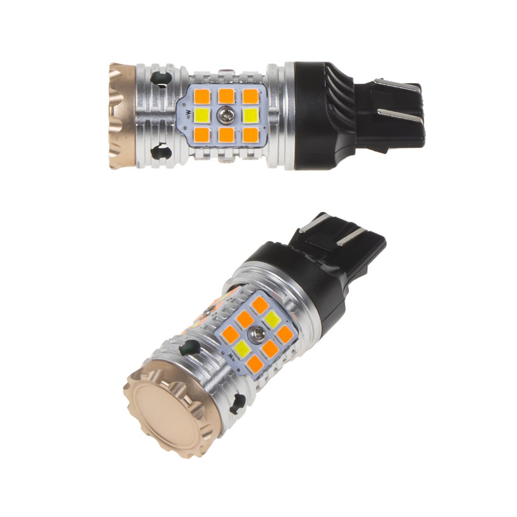 LED T20 (7443) bílá/oranžová, CAN-Bus, 12V, 32LED/3030SMD