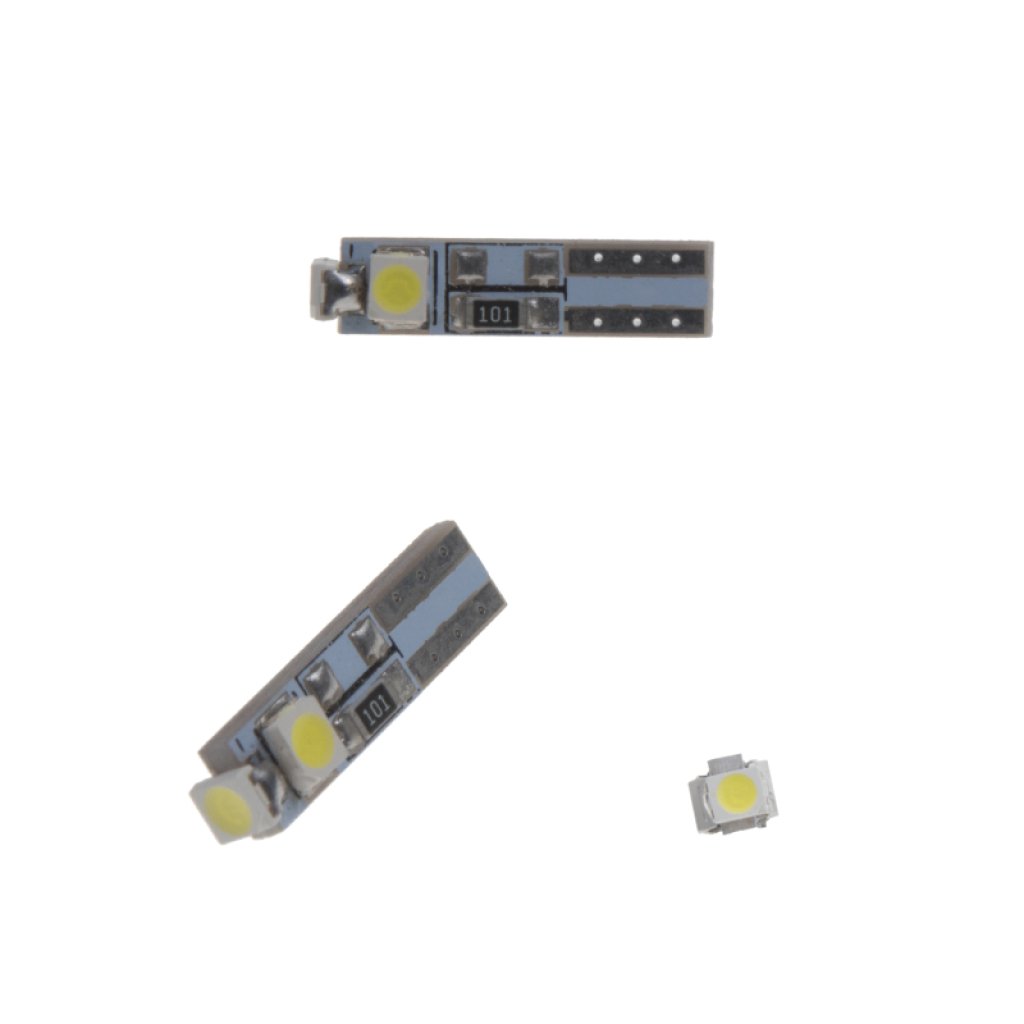 LED T5 bílá, 12V, 3LED/SMD