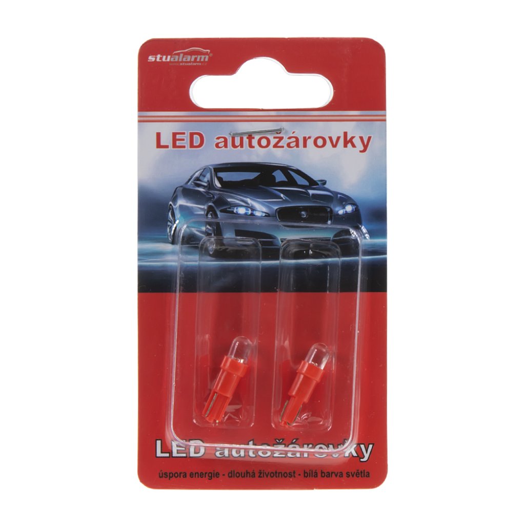 LED T5 červená, 12V, 1LED