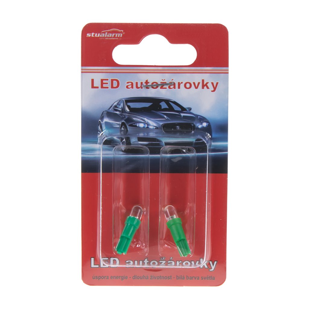 LED T5 zelená, 12V, 1LED