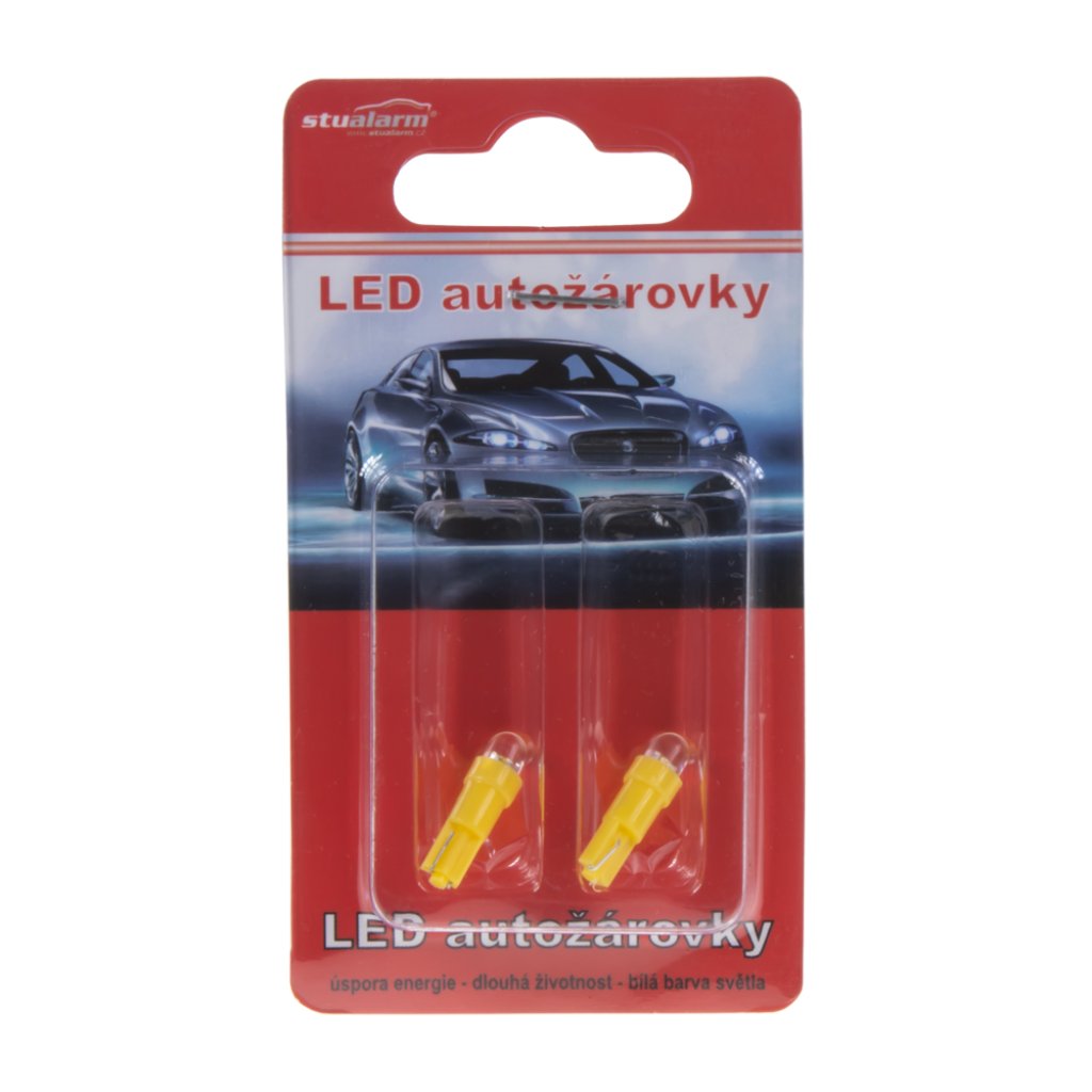 LED T5 žlutá, 12V, 1LED