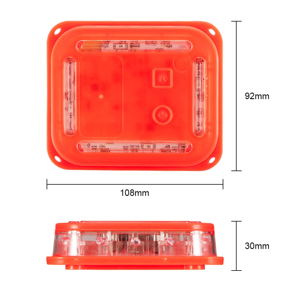 LED výstražné inteligentní světlo 16LED, set 6ks