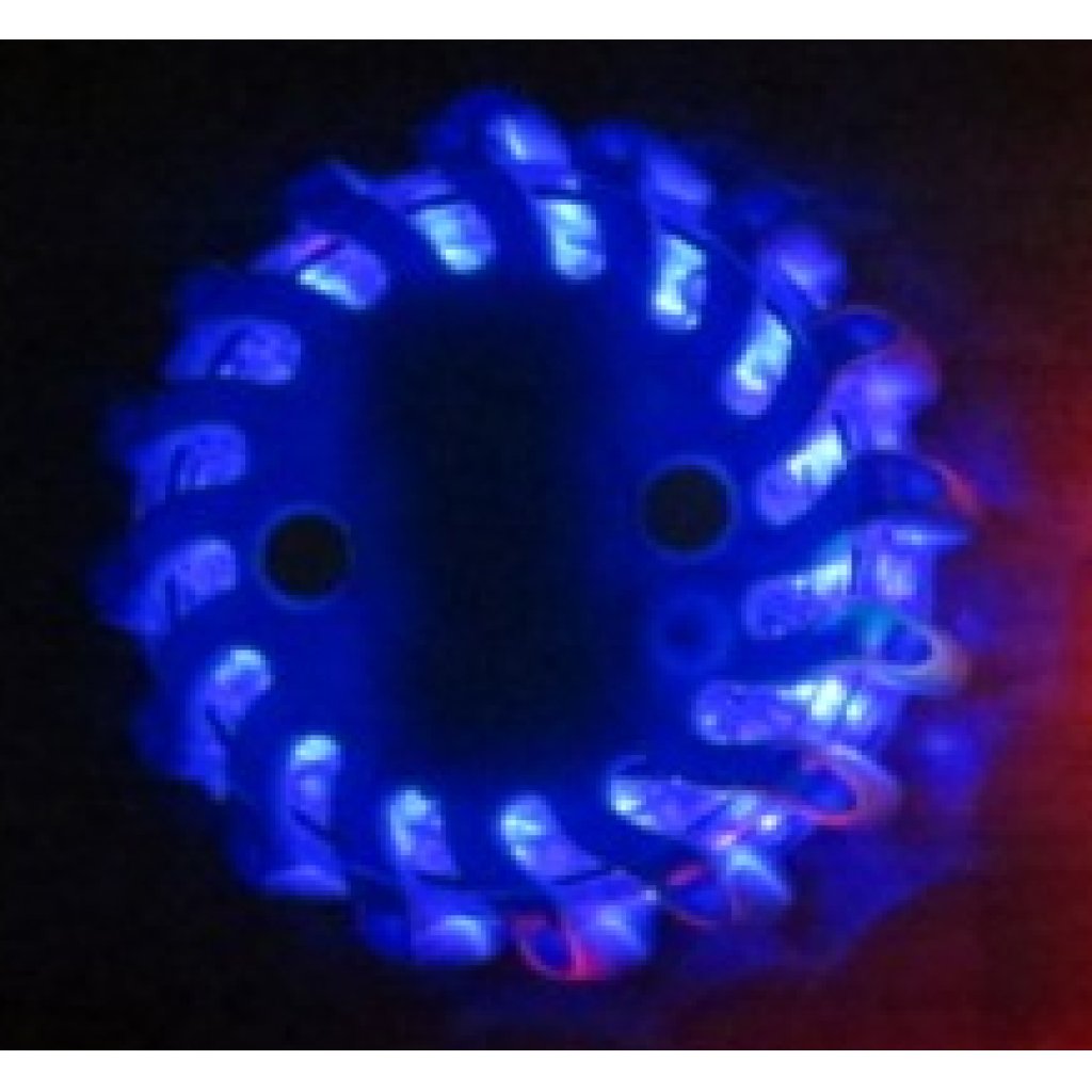 LED výstražné světlo 16LED, modré, set 6ks