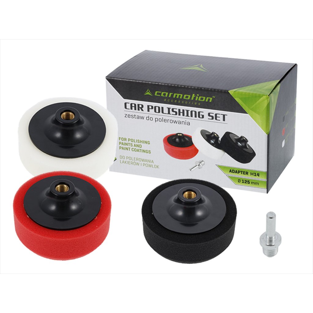 Leštící houba 3v1 s adaptérem, závit M14, 63540