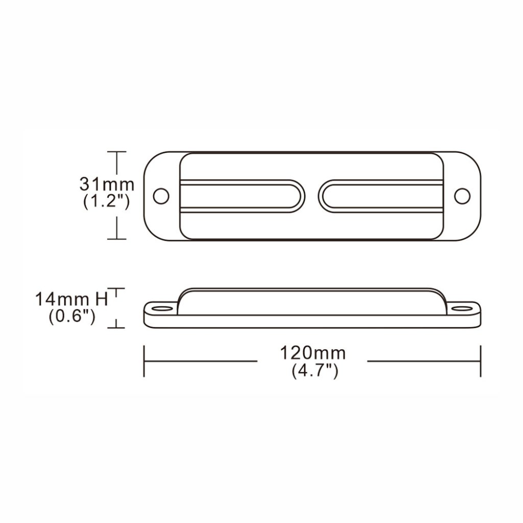 LINEAR LED 6x5W LED, 12-24V, červený, ECE R10