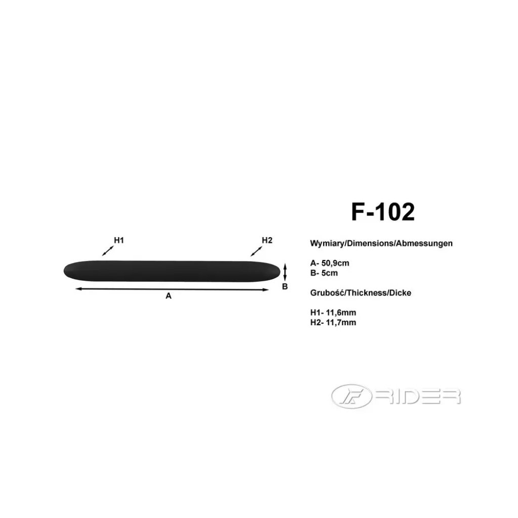 Lišta na nárazníky 51cm - sada 2ks F102 | Rider