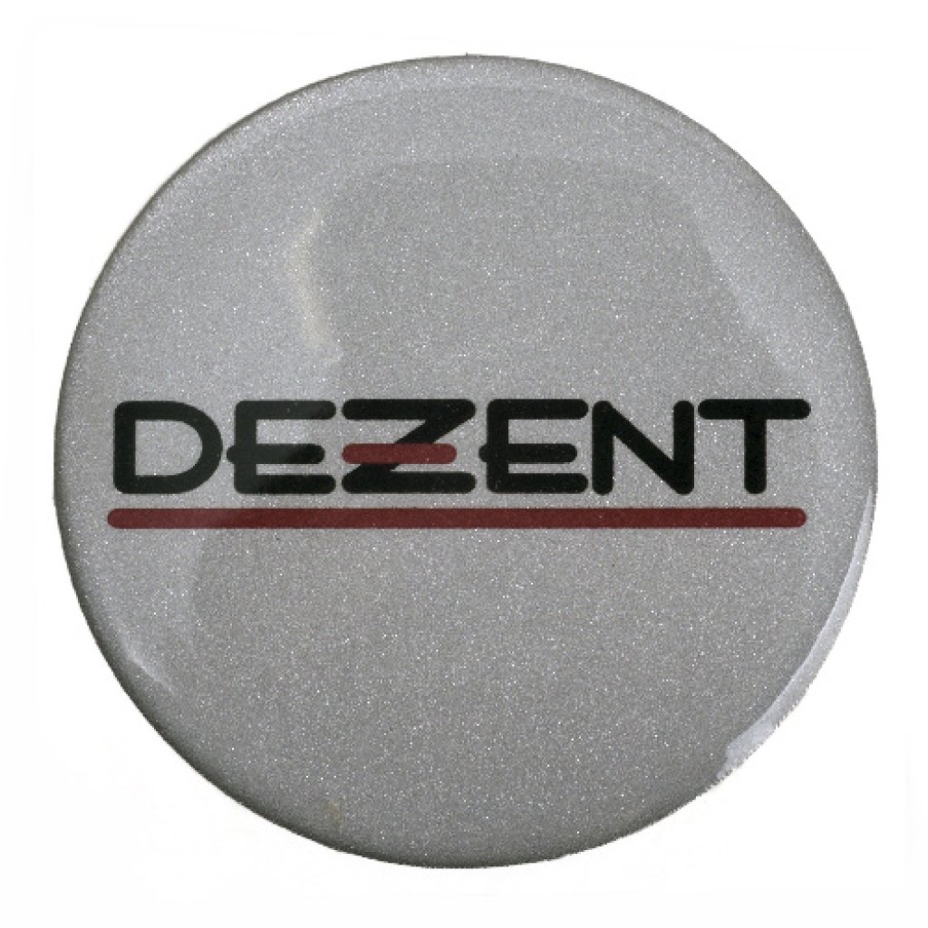 Logo (emblem) průměr 60mm Dezent plast stříbrné (ZT1000)