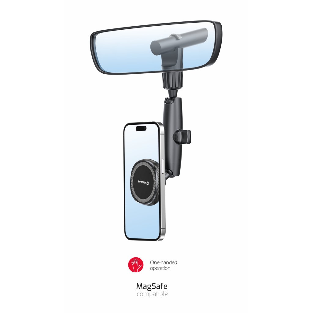 Magnetický držák mobilu na zrcátko SWISSTEN Mirror, 48047