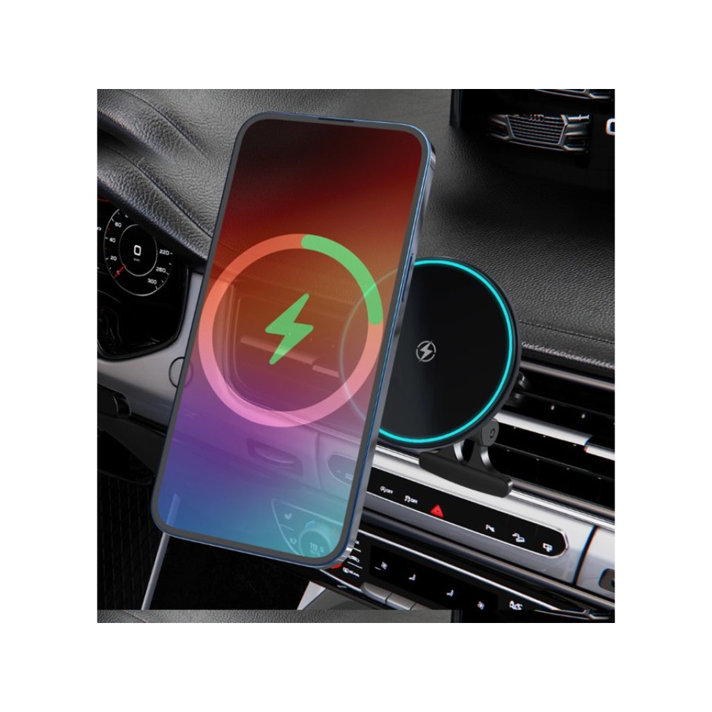 Magnetický držák s Qi dobíjením do mřížky ventilace (MagSafe compatible)