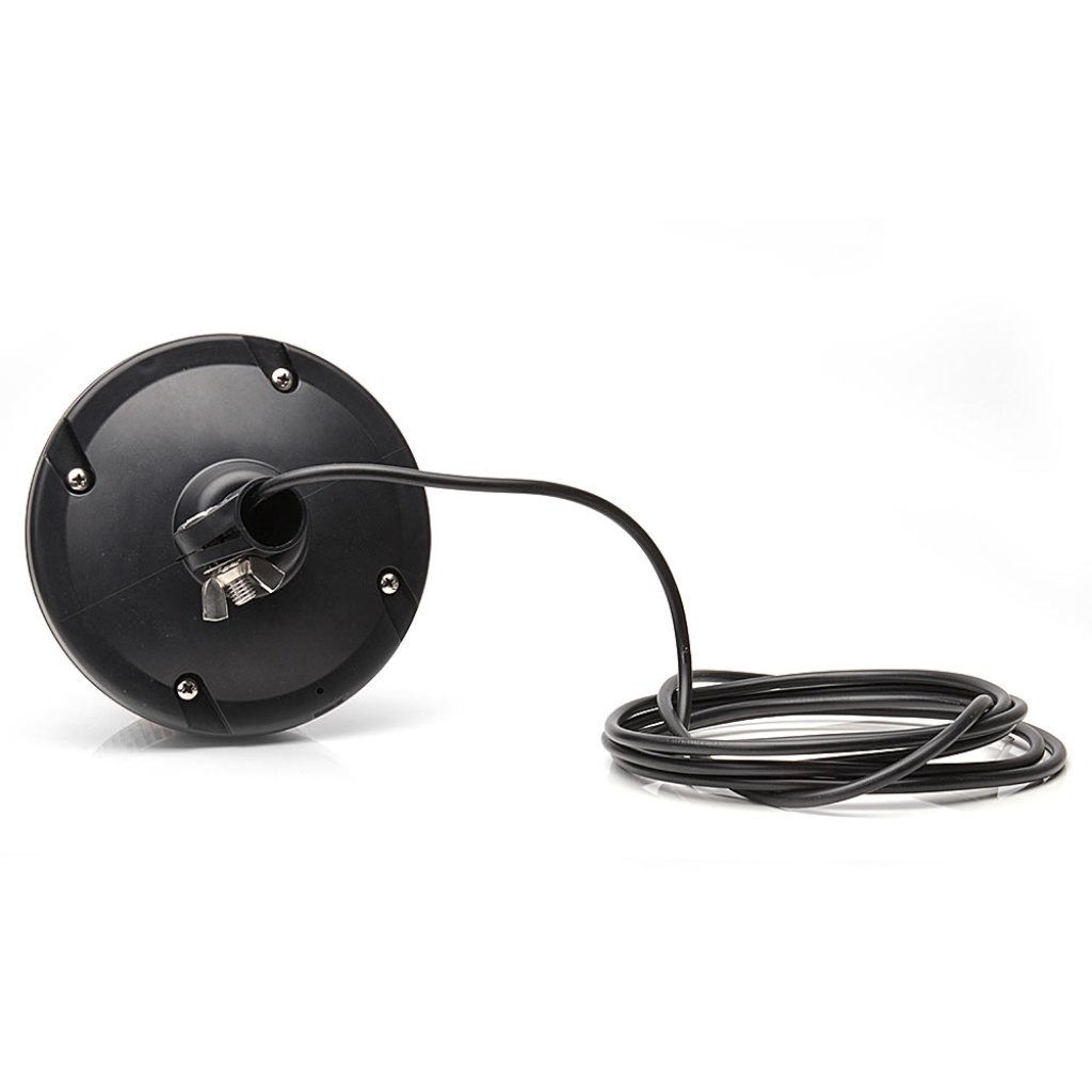 Maják LED 12/24V - 8 programů, bezbarvý kryt, na tyč, kabel v délce 3 m, bez zástrčky