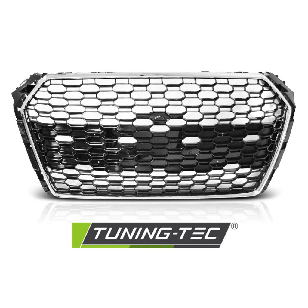 Maska AUDI A4 B9 15-19 RS4 style PDC chrom černá