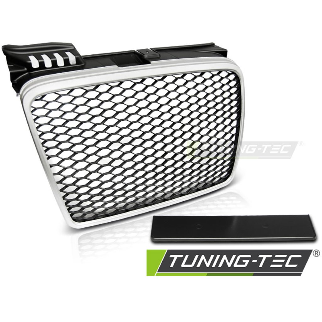 Maska bez znaku AUDI A4 (B7) RS-TYPE 04-08 matná stříbrná