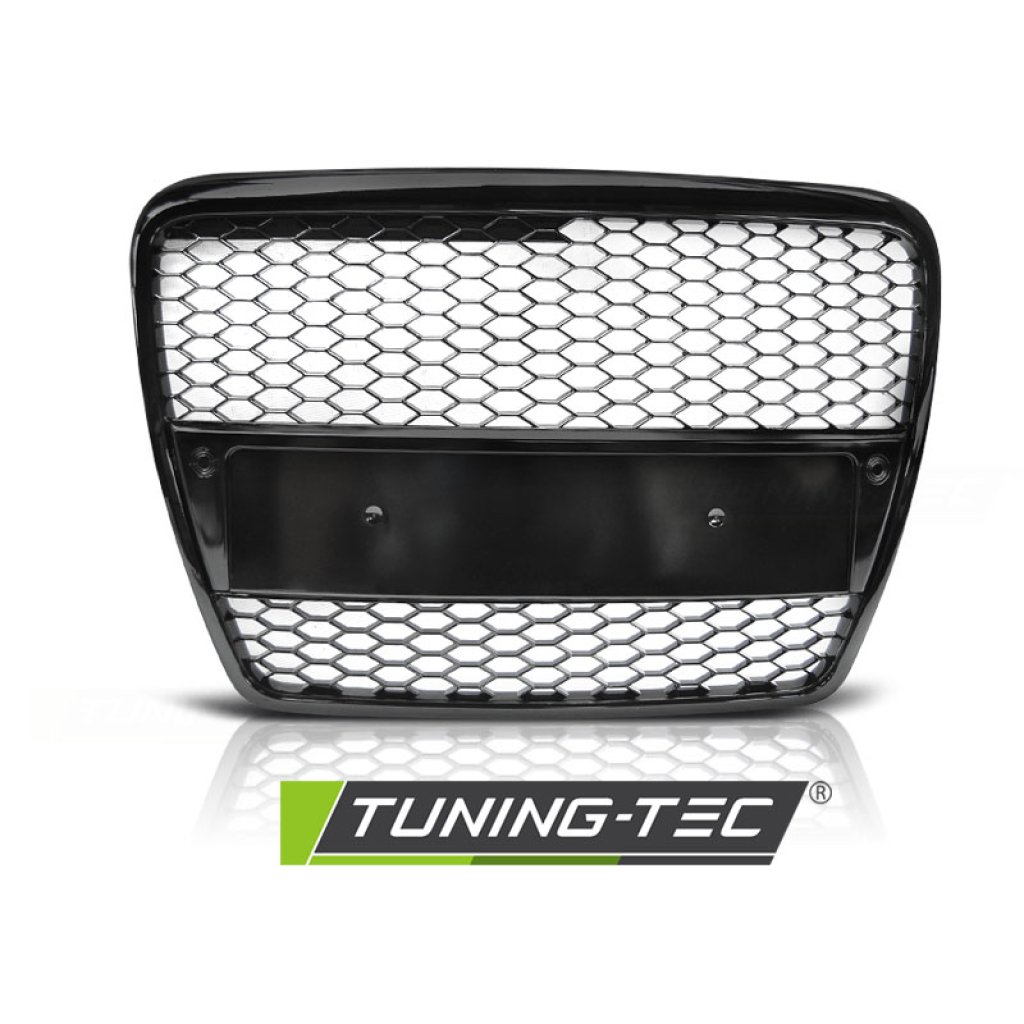 Maska bez znaku AUDI A6 C6 RS-TYPE 04-08 černá lesklá