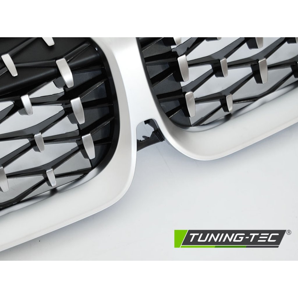 Maska - ledvinky BMW 5 BMW G20/G21 19- diamond style silver