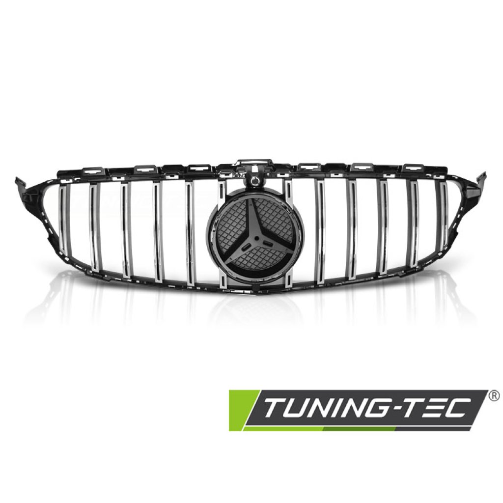 Maska Mercedes-Benz C W205 14-18 chrom černá GT-R look