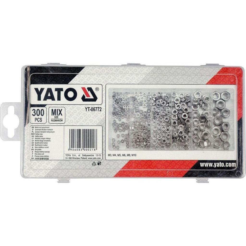 Matice metrické sada 300 ks - YT-06772