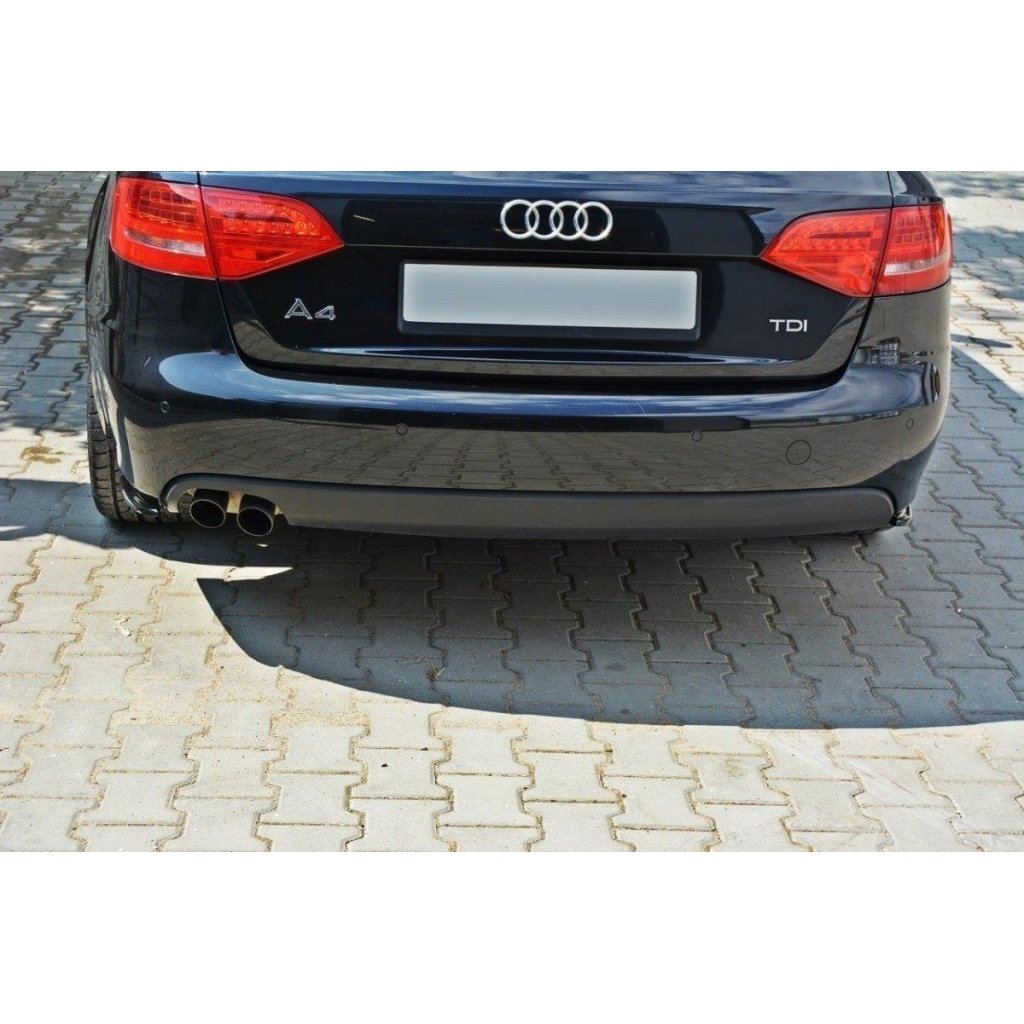 Maxton Design boční difuzory pod zadní nárazník pro Audi A4 B8, černý lesklý plast ABS