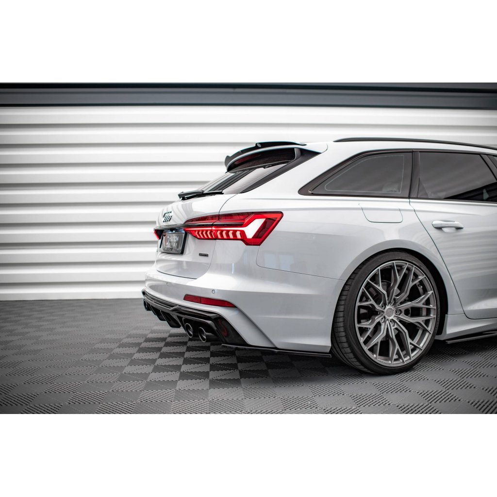 Maxton Design boční difuzory pod zadní nárazník pro Audi A6 C8, černý lesklý plast ABS, S-Line