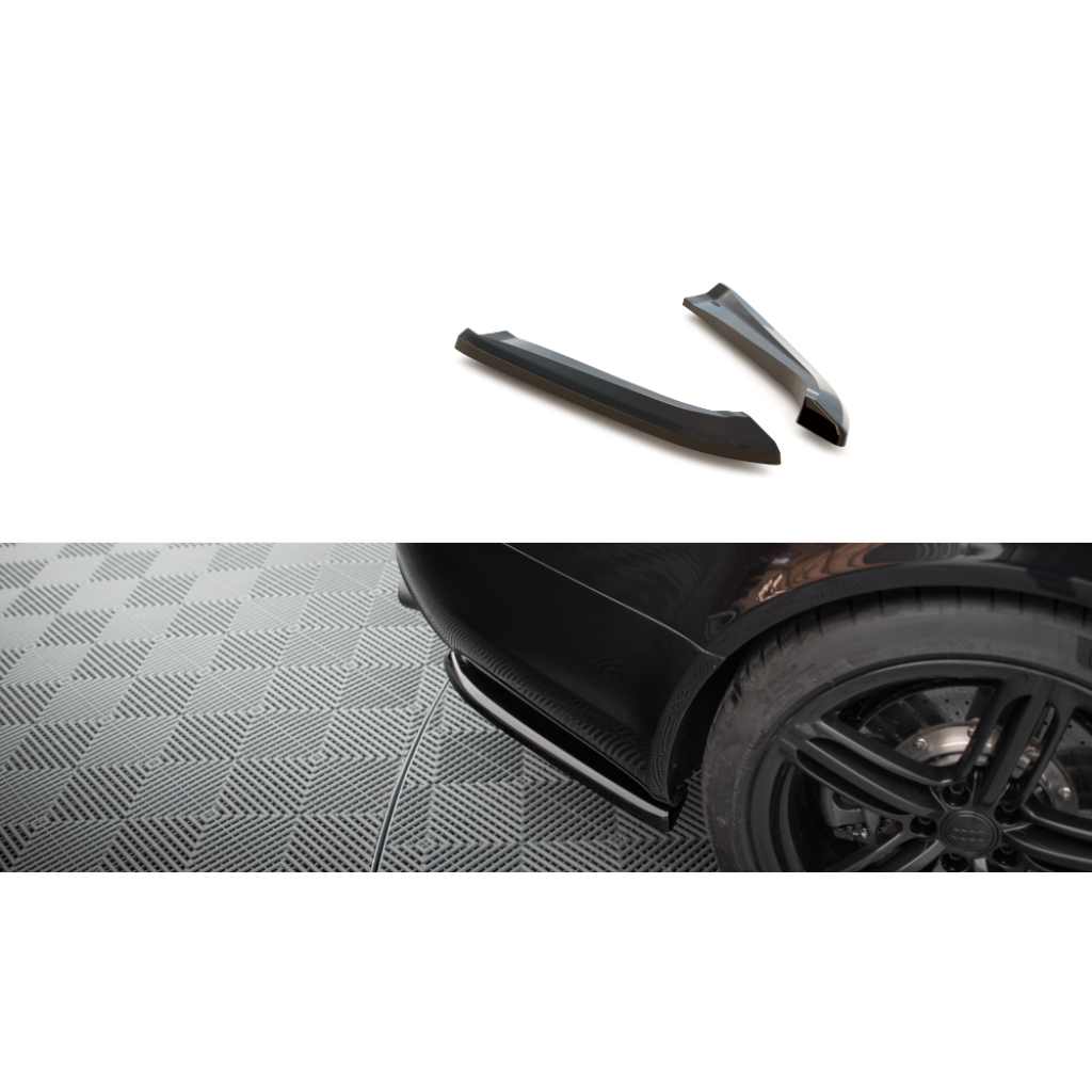 Maxton Design boční difuzory pod zadní nárazník pro Audi RS6 C6, černý lesklý plast ABS, Avant, r.v. 2007-2010