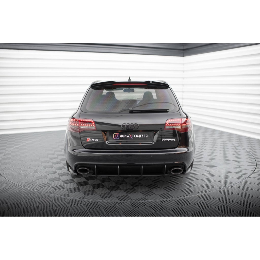 Maxton Design boční difuzory pod zadní nárazník pro Audi RS6 C6, černý lesklý plast ABS, Avant, r.v. 2007-2010