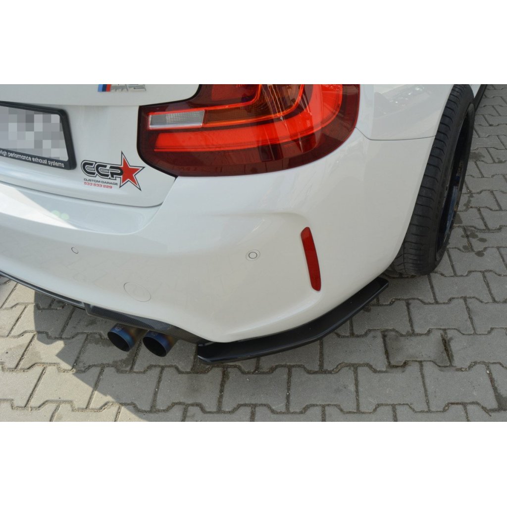 Maxton Design boční difuzory pod zadní nárazník pro BMW M2 F87, černý lesklý plast ABS