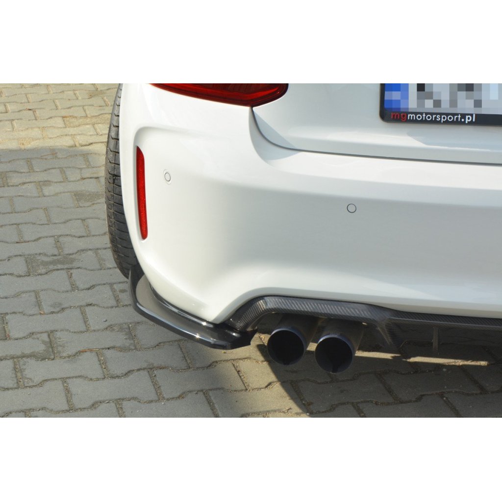 Maxton Design boční difuzory pod zadní nárazník pro BMW M2 F87, černý lesklý plast ABS