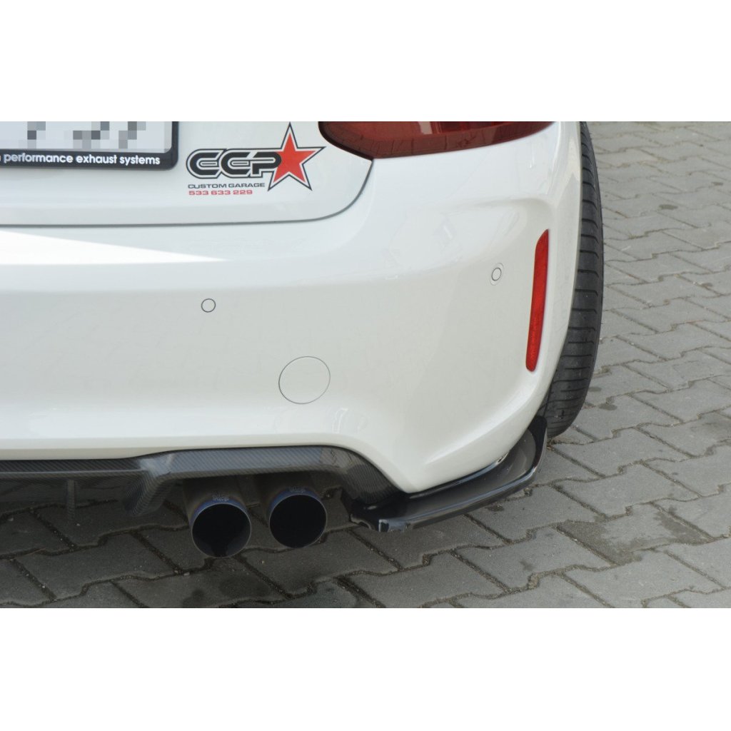 Maxton Design boční difuzory pod zadní nárazník pro BMW M2 F87, černý lesklý plast ABS