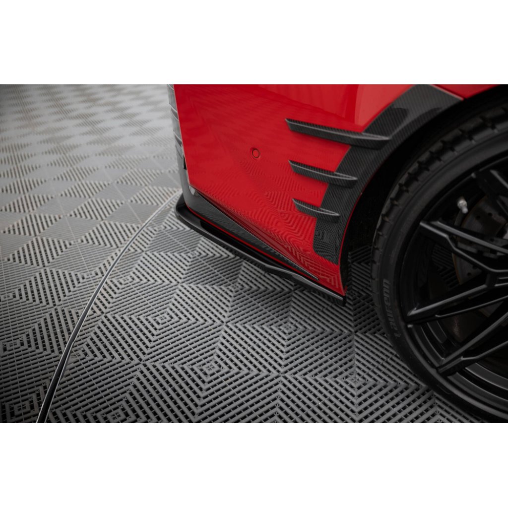 Maxton Design boční difuzory pod zadní nárazník pro BMW M2 G87, černý lesklý plast ABS
