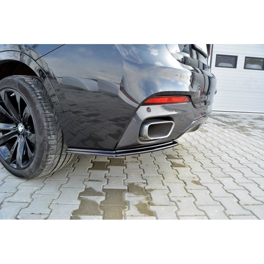 Maxton Design boční difuzory pod zadní nárazník pro BMW X6 F16, černý lesklý plast ABS, M-Pack