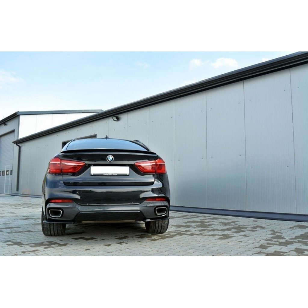 Maxton Design boční difuzory pod zadní nárazník pro BMW X6 F16, černý lesklý plast ABS, M-Pack