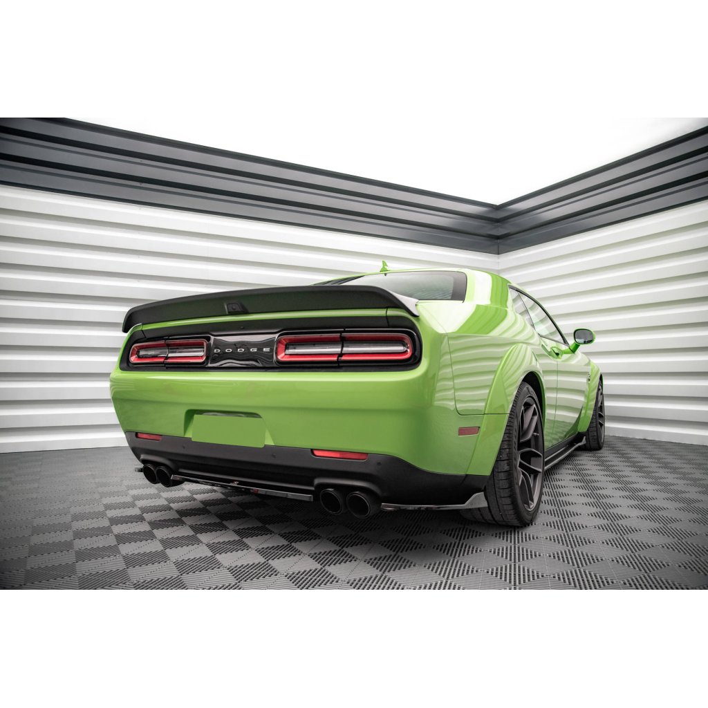 Maxton Design boční difuzory pod zadní nárazník pro Dodge Challenger MK3 SRT Hellcat Widebody, černý lesklý plast ABS