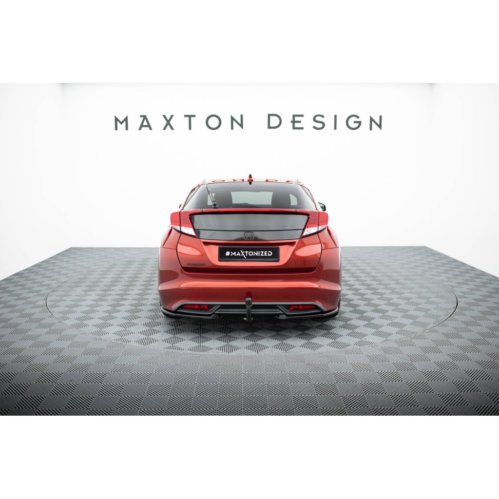 Maxton Design boční difuzory pod zadní nárazník pro Honda Civic Mk9, černý lesklý plast ABS, Hatchback